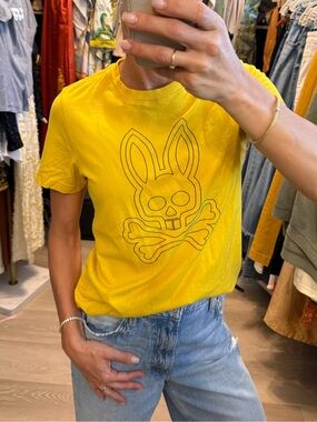 Psycho Bunny Yellow Graphic Tee